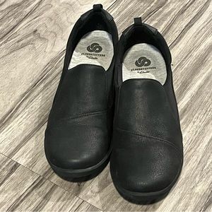 Clarks Black Cloudsteppers Slip-Ons